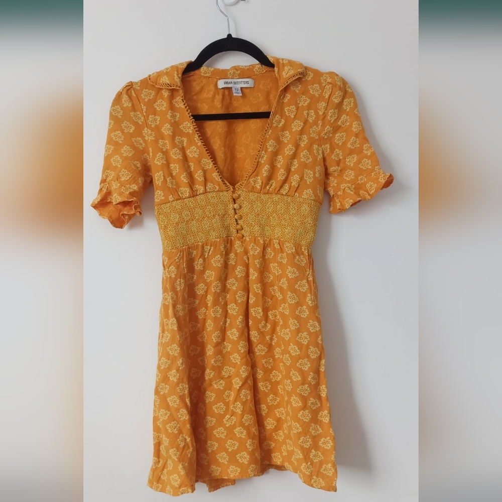 Urban Outfitters- yellow mini dress women size XS